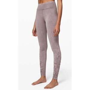 Lululemon Athletica Inner Glow High Rise Tight Cotton Washed Half Moon Gray 4